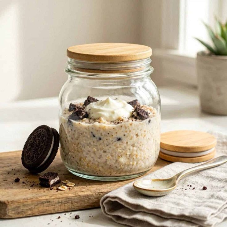 High Protein Oreo Overnight Oats Recipe